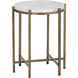 Solana 21 X 17 inch White / Antique Brass End Table